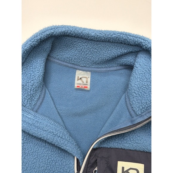 Kari Traa Womens Fleece Jacket Full Zip Blue MidLayer Pocket Size Medium - Picture 7 of 11